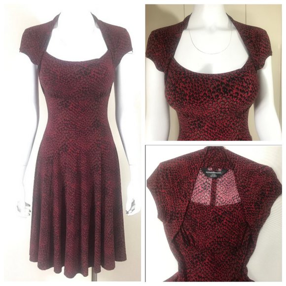 Norma Kamali Dresses & Skirts - Norma Kamali Animal print Cap Sleeve dress